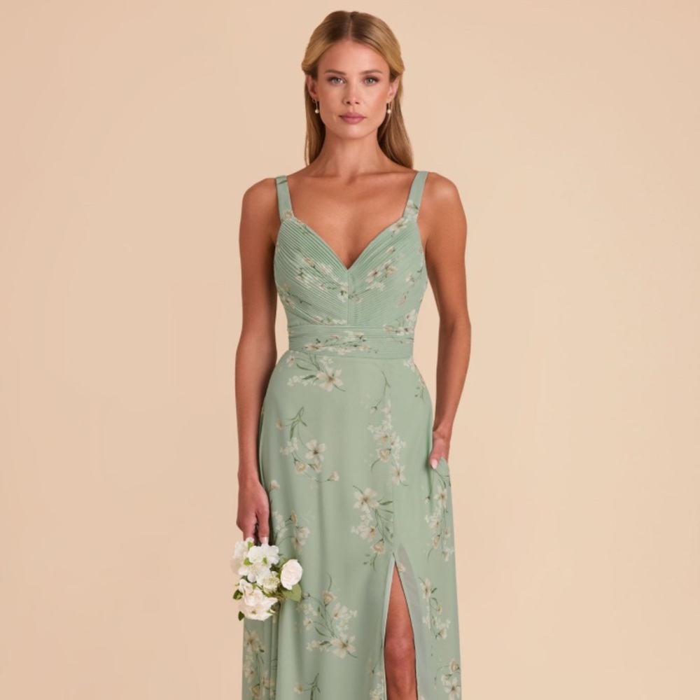 Birdy Grey Deborah Dress in Chiffon Sage Le Fleur Size Small